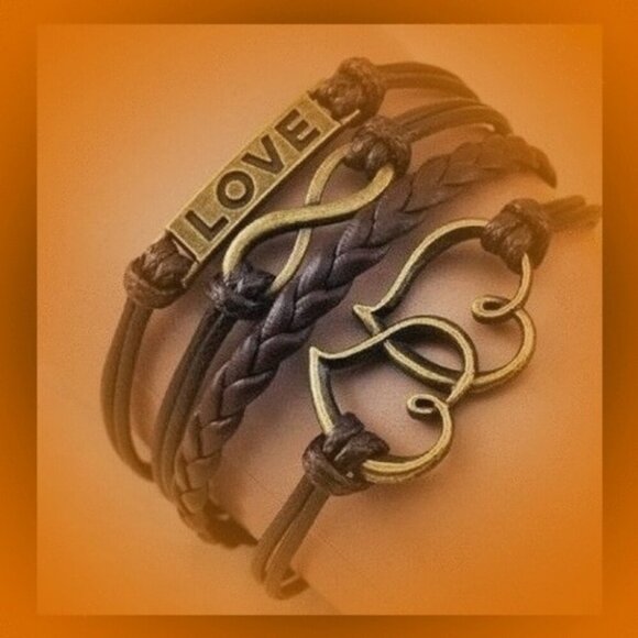 Infinity Leather Charm Bracelet - Picture 3 of 4